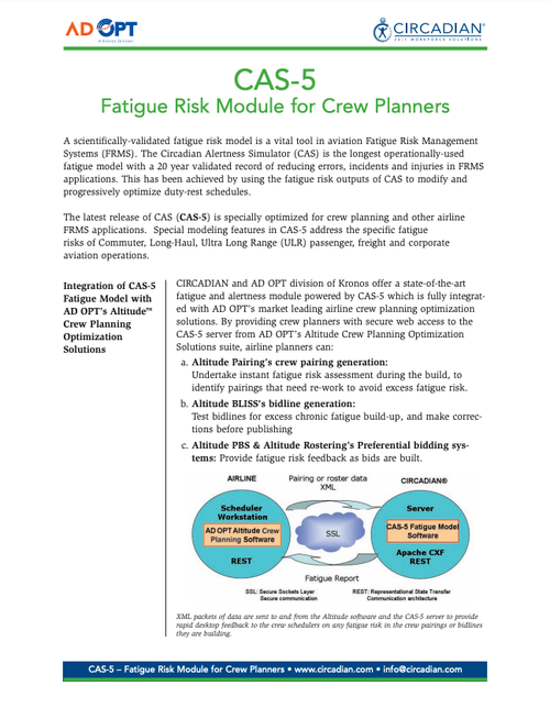 Download the CAS 5 Crew Planners Brochure
